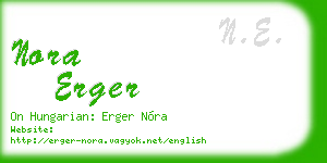 nora erger business card
